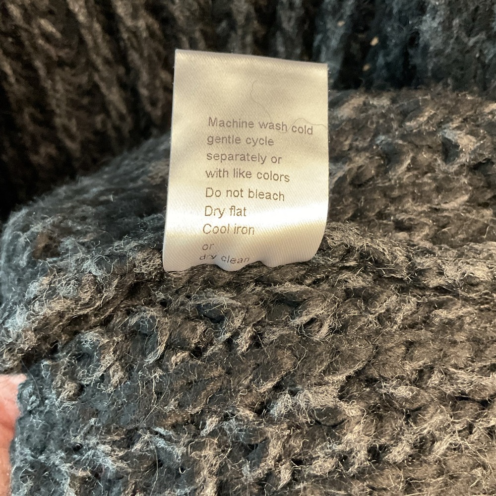 Cocogio Italian wool blend Cozy Hooded Knit Cardigan small euc boho festival - Picture 5 of 5
